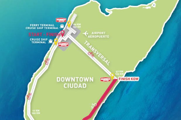 GFNY cozumel mexico map