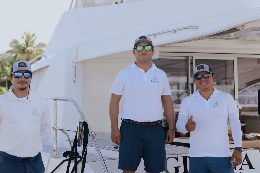 Our captain and first mate on board
