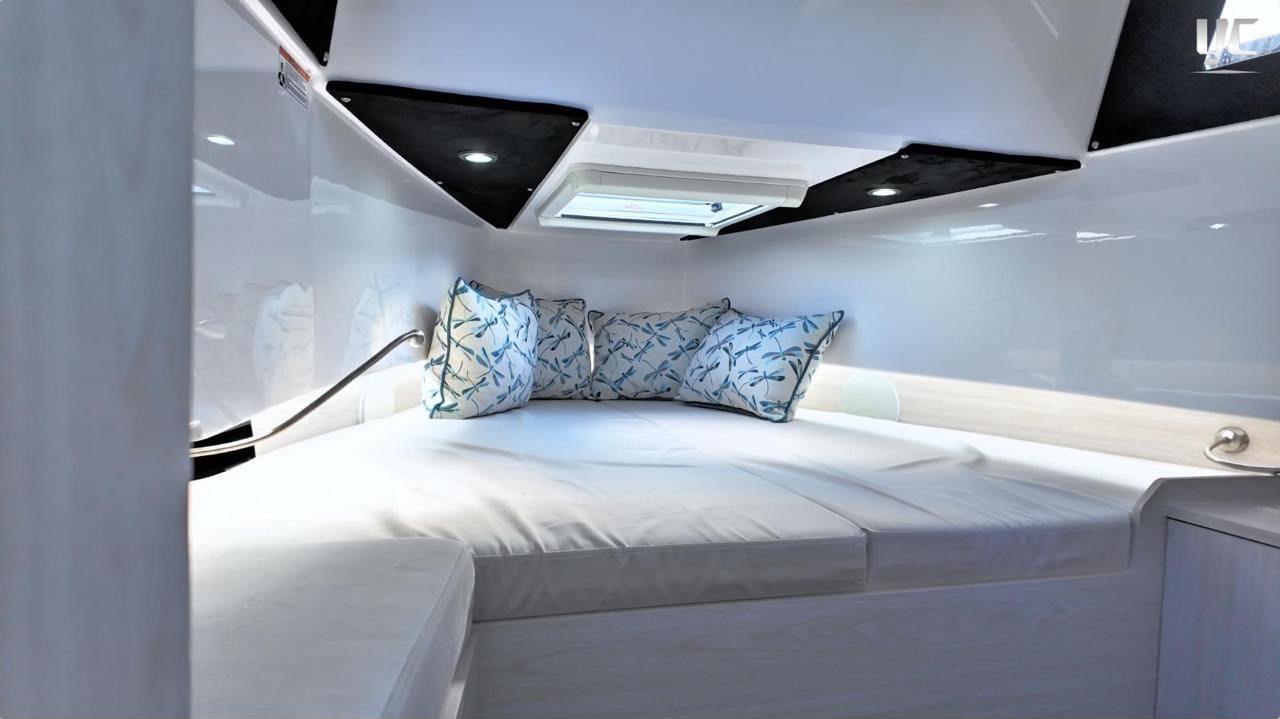 Virtue 32 cabin with cushioned seating